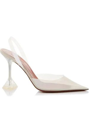 Amina Muaddi Holli PVC Slingback Pumps
