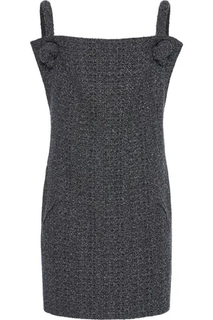 DEL CORE Open-Back Bouclé Mini Dress