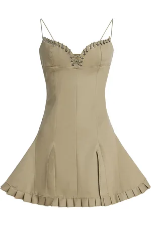 Ludovic De Saint Sernin Exclusive Eva Lace-Up Cotton Mini Dress
