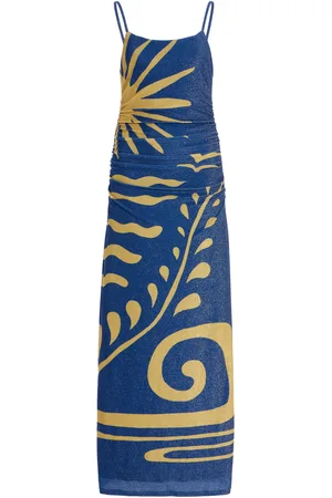 Cala De La Cruz Kim Metallic Jersey Maxi Dress