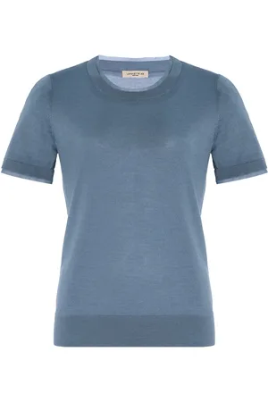 Lafayette 148 Cashmere And Silk Chiffon Trim Sweater