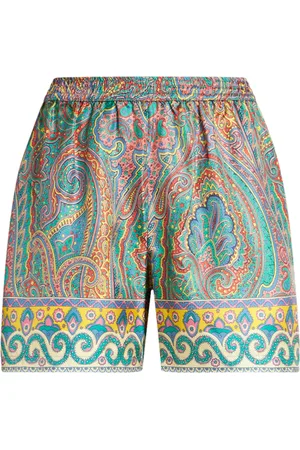 Etro Printed Silk Shorts