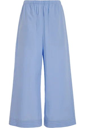 By Malene Birger Mirabello Cropped Organic Cotton Flared Pants