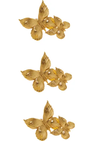 LELET NY Set-of-Three Silvie Butterfly Clips