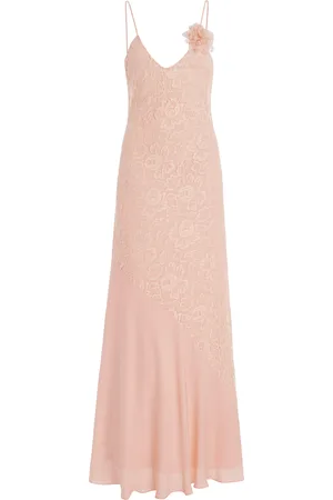RODARTE Georgette-Detailed Lace Slip Gown