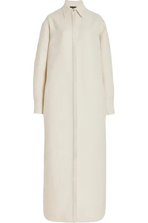 BRANDON MAXWELL The Isa Crepe Midi Shirt Dress