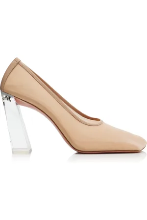 Amina Muaddi Charlotte Mesh Pumps
