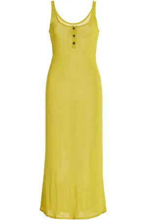 BRANDON MAXWELL The Catherine Knit Midi Henley Dress