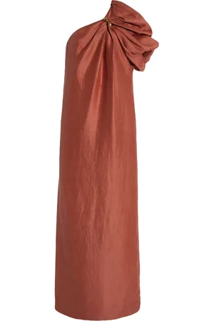 AJE Cira Linen-Blend Midi Dress