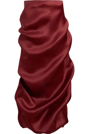 Khaite Olula Draped Silk Maxi Skirt