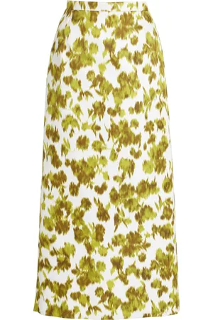 Michael Kors Duchesse Satin Midi Column Skirt