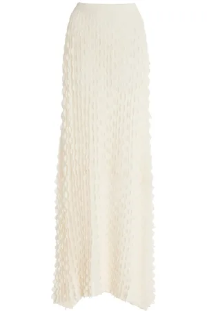 ULLA JOHNSON Willa Textured Cotton-Blend Maxi Skirt
