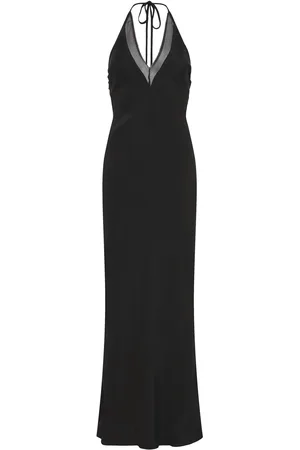 St Agni Mesh-Trimmed Knit Maxi Dress