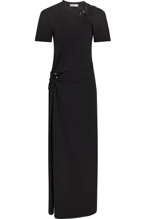 Paco rabanne Piercing-Detailed Cutout Cotton-Jersey Maxi Dress