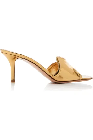 Gianvito Rossi Lucrezia Metallic Leather Mules