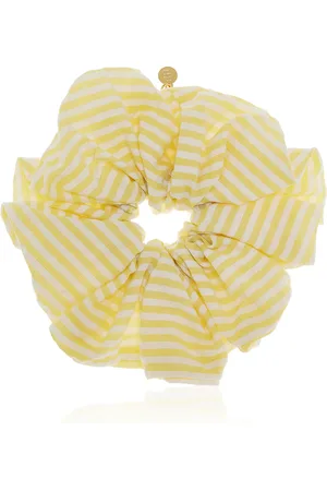 LELET NY Amy Oversized Cotton-Seersucker Scrunchie