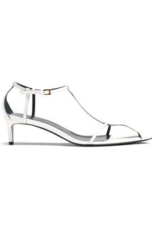 Khaite Bella T-Strap Leather Sandals