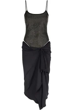 The Attico Abito Tie-Detailed Midi Dress