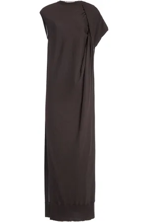 Stella McCartney Draped Knit Wool Maxi Dress