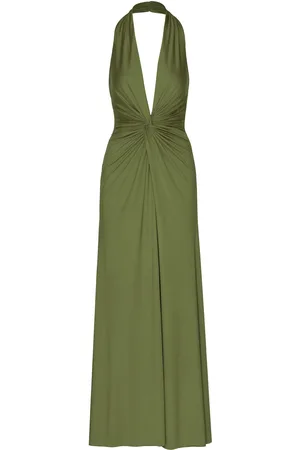 Andres Otalora Mendra Gathered Jersey Maxi Dress
