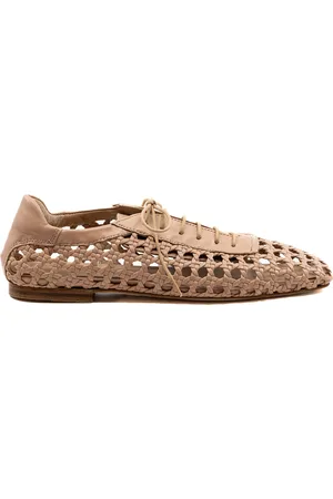 Andrea Gomez Antonia Woven Leather Oxford Flats