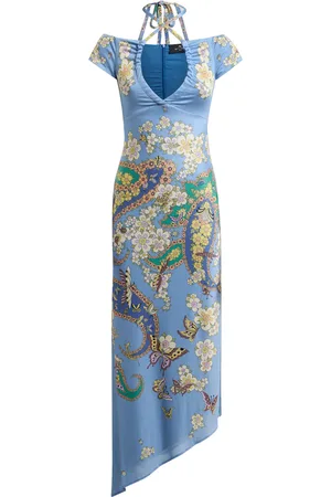 Etro Off-The-Shoulder Jersey Midi Dress