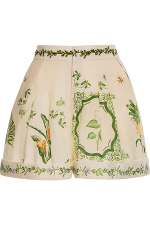 Agua by Agua Bendita Rommy Embroidered Linen Shorts