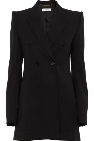 Chloé Double-Breasted Grain De Poudre Wool Blazer