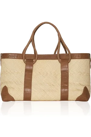 JOHANNA ORTIZ Ranch Legacy Woven Palm Tote Bag
