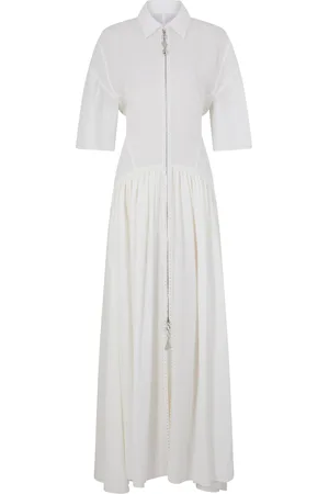 Paco rabanne Drop-Waist Crepe Maxi Dress