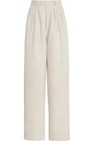 POSSE Exclusive Louis Pleated Linen Wide-Leg Trousers