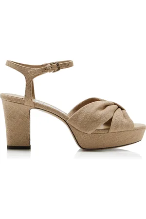 Jimmy Choo Heloise Linen Platform Sandals