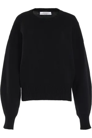 Another Tomorrow Cashmere-Wool Knit Sweatshirt