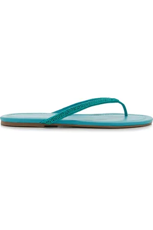 Staud Freja Beaded Leather Thong Sandals