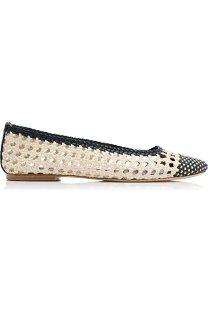 Staud Nell Crocheted Leather Ballet Flats