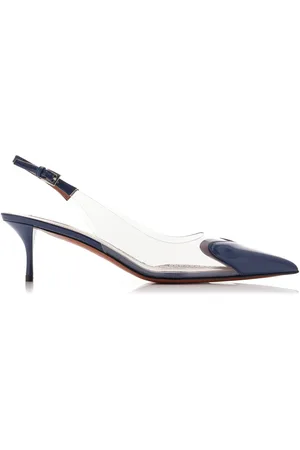 Alaïa Le Coeur PVC; Leather Slingback Pumps