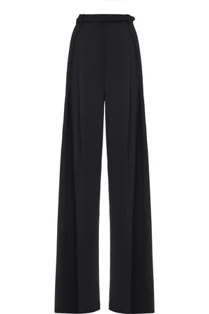 Ralph Lauren Kelsie Wide-Leg Wool Pant