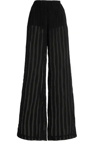 Dagmar Striped Sheer Wide-Leg Pants