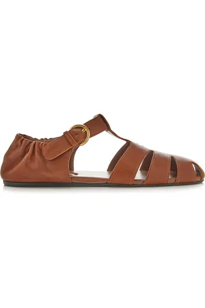 Miu Miu Leather Fisherman Sandals