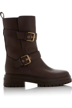 Gianvito Rossi Thiago Buckled Leather Boots