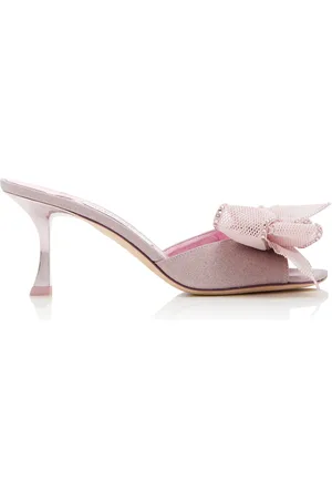 Jimmy Choo Jodi Bow-Embellished Glittered Mules