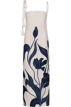 Andres Otalora Pasos De Jardin Linen Midi Dress