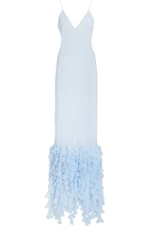 BRANDON MAXWELL The Jacqueline Embroidered Slip Dress