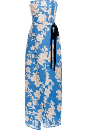 Agua by Agua Bendita Cinéfila Printed Linen Maxi Dress