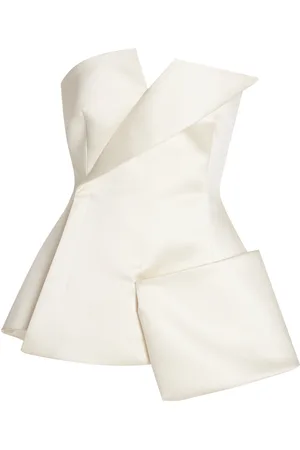 A.W.A.K.E. MODE Asymmetric Satin Corset Top