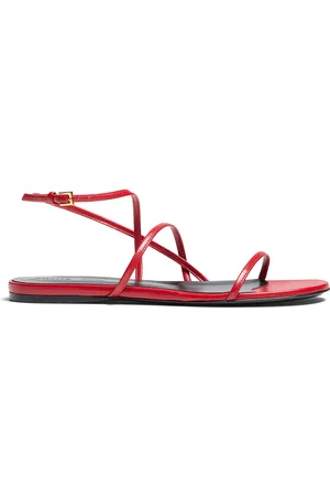 Khaite Loop Leather Flat Sandals