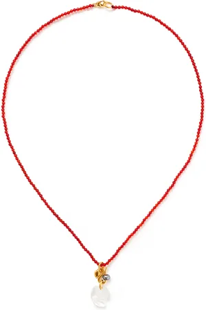 CHAN LUU Exclusive Leila 18K Gold-Plated Carnelian Necklace