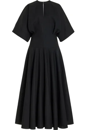 BRANDON MAXWELL The Darcy Kimono-Sleeve Cotton Poplin Maxi Dress