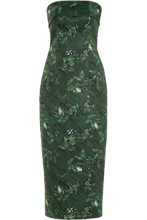 EMILIA WICKSTEAD Keeley Floral Taffeta Midi Dress