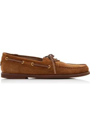 Gianvito Rossi Suede Boat Shoes